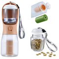Cibaabo Dog Water Bottle with Food Container & Poop Bag Holder, Travel Water Bowl, Portable Pet Dispenser, Dog Gifts Stuff Accessories Items, Puppy Essentials for Yorkie Chihuahua Walking Hiking