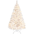Yaheetech 6ft Pre-lit Christmas Tree with 300 Warm White Lights, White