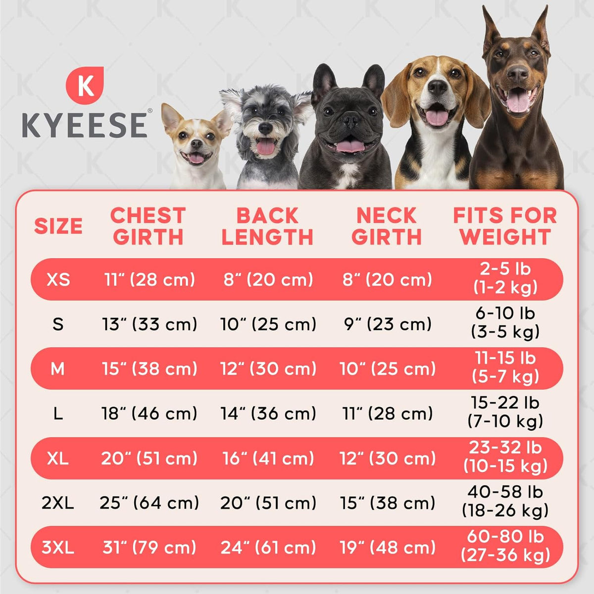 KYEESE Striped Dog Pajamas for Medium Large Dog Stretchy Onesie Daily Wear