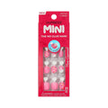 Kiss Impress Mini Mani Press On Nails for Girls & Tween Kids, 20 Super Duper Short Squoval Press-Ons with Pink Glitter Sprinkle, Mom Approved for Small Nail Beds, No Glue Needed, Mini File Included