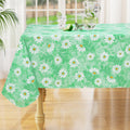 Rectangle Waterproof Vinyl Table Cloth, Wipeable Tablecloth with Flannel Backing, Plastic Table Cover for Fall, Thanksgiving (Pumpkin, 52" x 70")