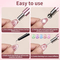 4-Piece Cat Eye Magnet Set – Black Bead-Attracting Nail Magnet Pen & Heart-Shaped Magnet for Nails, Nail Magnets for Nail Art, Cat Eye Magnet for Nail Art, Perfect for Home DIY, Nail Art Design