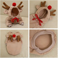 Warm Cute Dog Hoodie Clothes Winter Cute Coat, Coffee Reindeer L