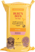 Burt’s Bees for Pets Multipurpose Dog Wipes, Honey and Grapefruit Scent - Hypoallergenic, 98% Natural Origin Wipes That Cleanse and Deodorize, Gentle Formula, 100 Count