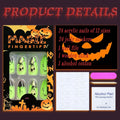 Halloween Press on Nails Medium Almond MABKJLF Fake Nails Glow in The Dark Full Cover Nightmare Christmas False Nails Glossy Glue on Nails Artificial Acrylic Nails for Women Girls 24 Pcs