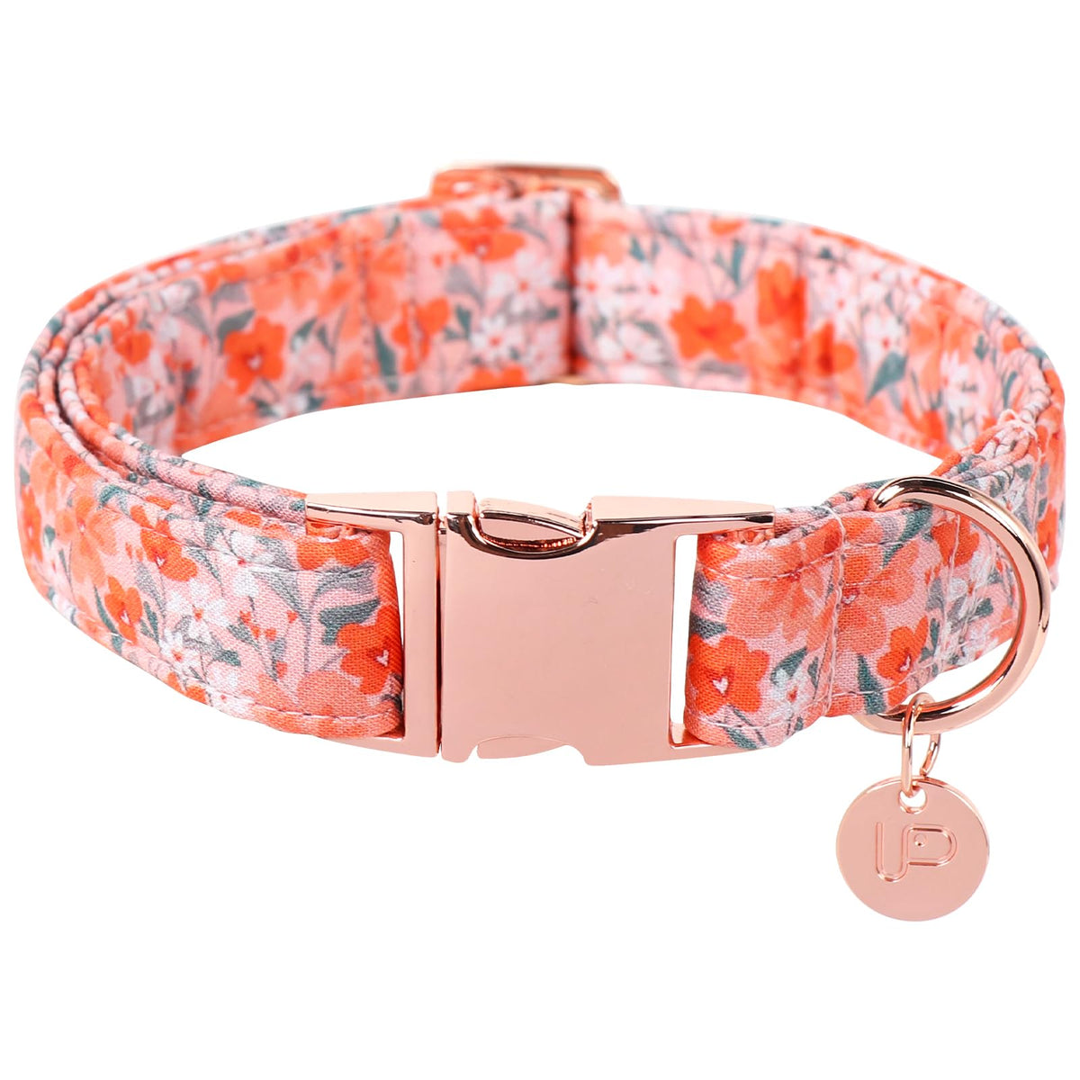 Fall Plaid Dog Collar with Maple Leaf Charm – Adjustable Autumn Checkered Dog Collar for Small Medium Large Dogs, Soft Cotton Puppy Collars with Quick Release Buckle and Metal D-Ring