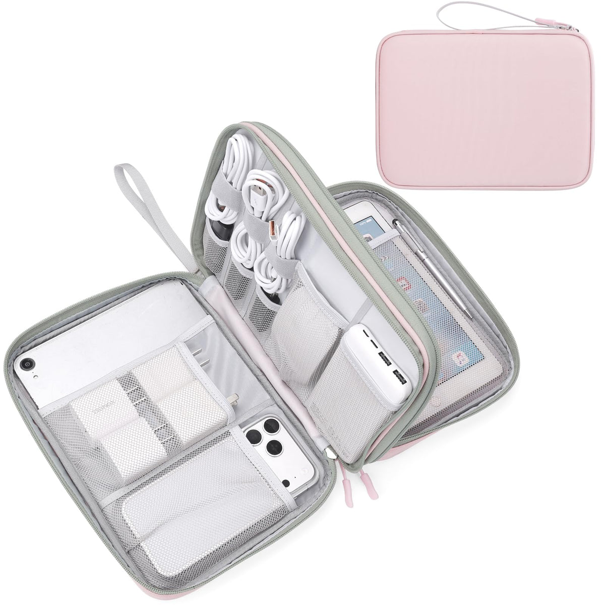 FYY Electronic Organizer, Travel Tech Pouch Bag, Cable Organizer Black