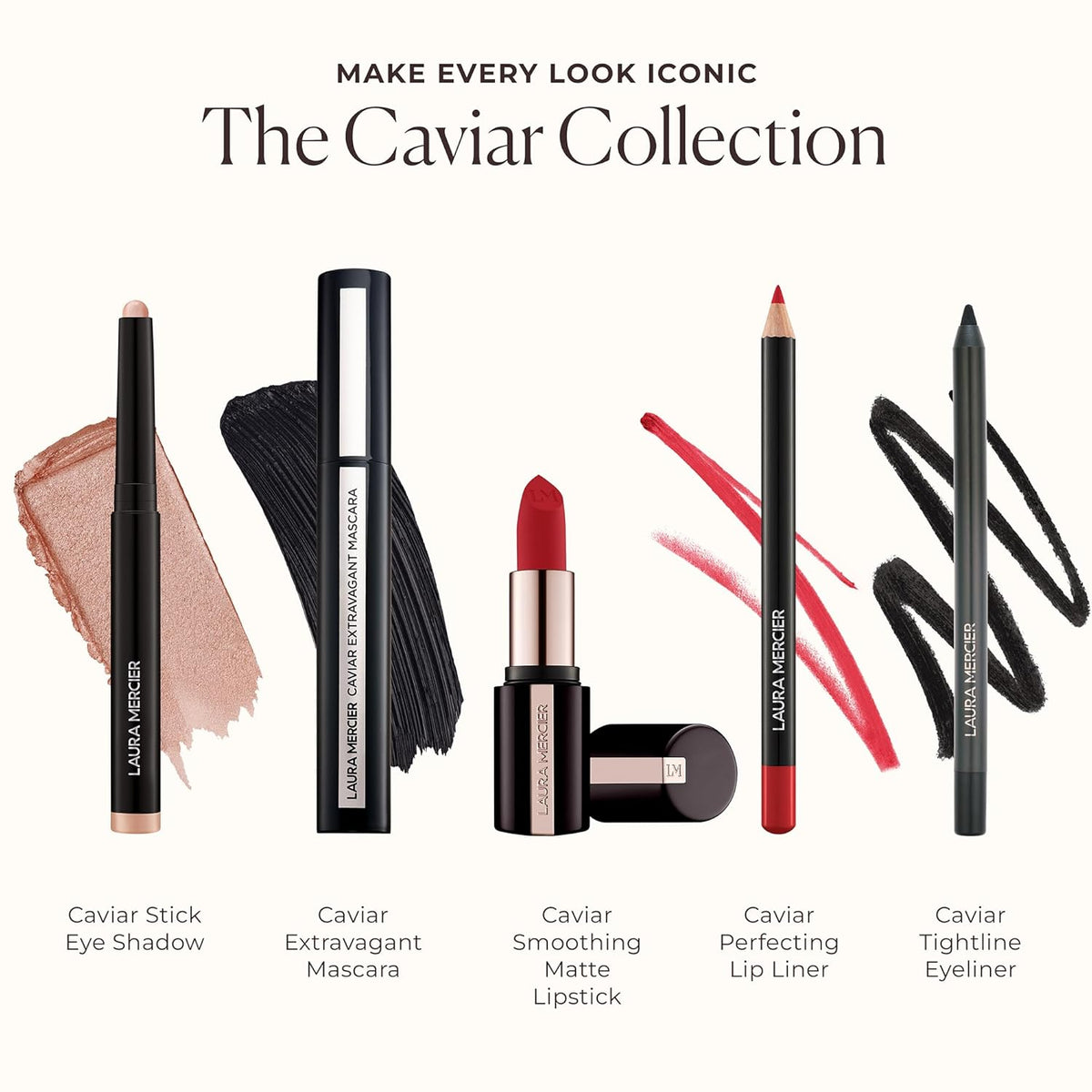 Laura Mercier Caviar Stick Cream Eyeshadow: Shimmer and Matte Finishes, 24HR Wear, Long Lasting, Rich Color, Easily Blendable and Buildable, Waterproof, Hyaluronic Acid Infused