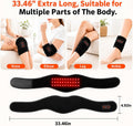 Neck Heating Pad for Pain Relief, Cordless Vibrating Neck Massager with 660nm 850nm Red Light, 3000mAh Battery 3 Heat Levels, Heated Neck Brace Wrap up to 33 Inches for Soreness Stiffness