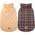 Kuoser Waterproof Dog Coat, Warm Reversible Dog Jacket with Leash Hole