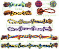 SHARLOVY Large Tough Chew Toys for Aggressive Chewers Large Breed,Heavy Duty Dental Rope Toys Kit for Medium Dogs,5 Knots Indestructible Cotton Puppy Teething Chew Tug Toy Set of 9