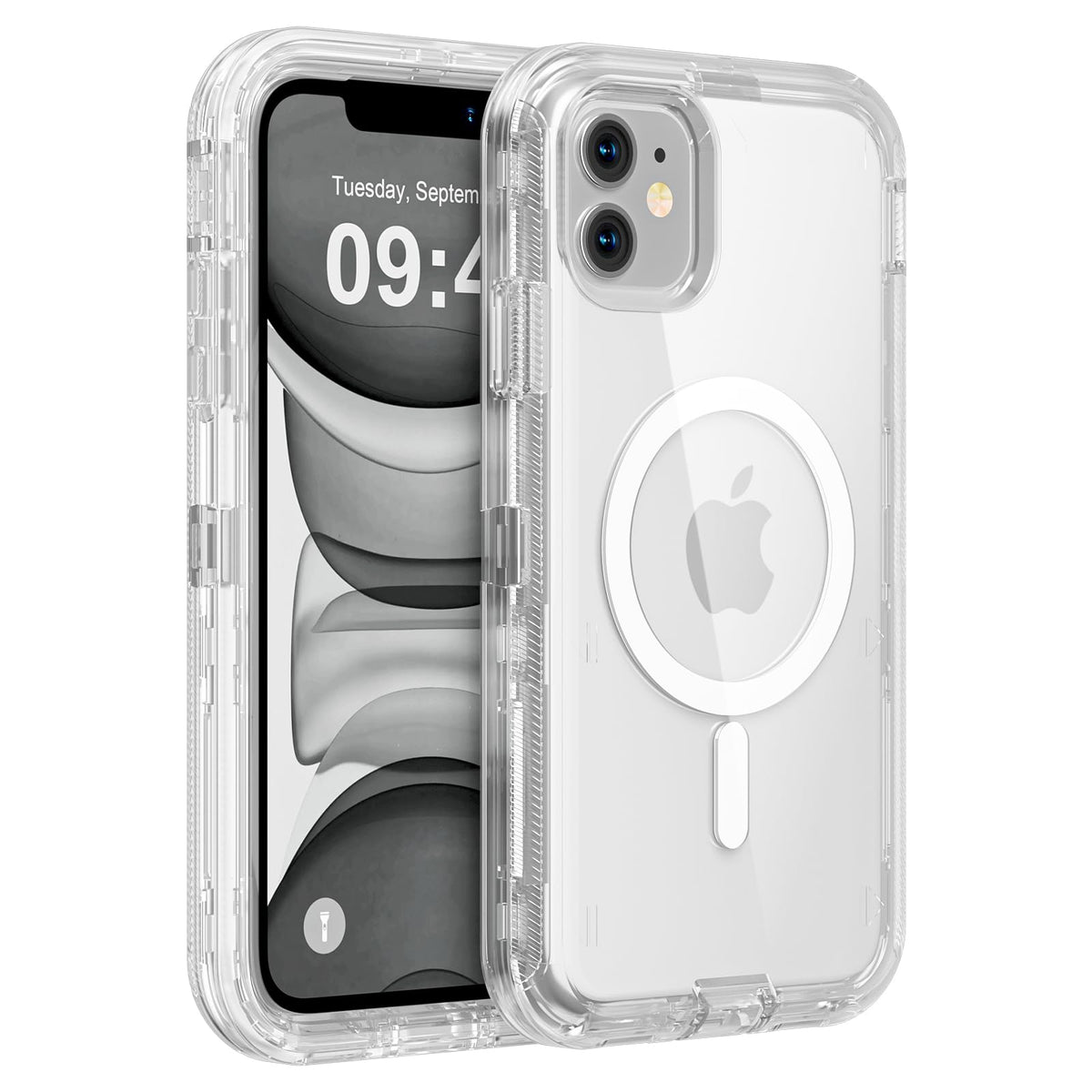 Follaroma Magnetic for iPhone 16 Plus Case, Heavy Duty Phone Cases, Clear
