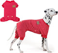 KYEESE Striped Dog Pajamas for Medium Large Dog Stretchy Onesie Daily Wear