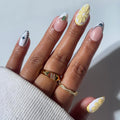 Glamnetic Press On Nails - Short Round, Glossy Fake Nails 30 Pc Full Kit | Neutral press on nails, 12 sizes. Everyday glue-on set. Waterproof, chip-resistant, up to 2 weeks wear