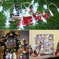 Christmas Snowflake Lights, 20ft 40LED 8 Modes & Timer Battery Operated Fairy Lights for Indoor/Outdoor Holiday Party Decorations (White)