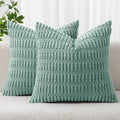 MIULEE Fall Decorative Throw Pillow Covers 18x18 Dark Rust Pack of 2