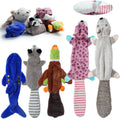 Nocciola Dog Squeaky Toys, 5 PCS Crinkle Plush Dog Toys, No Stuffing Dog Toys for Small Medium Large Dogs, Stuffless Puppy Toys for Boredom