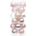 Sea Team 30-Pack Clear Christmas Ball Ornaments with Fillers, Champagne