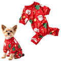 Dog Pajamas Christmas Puppy Onesie Long Sleeve Pets Clothes Jumpsuits PJS