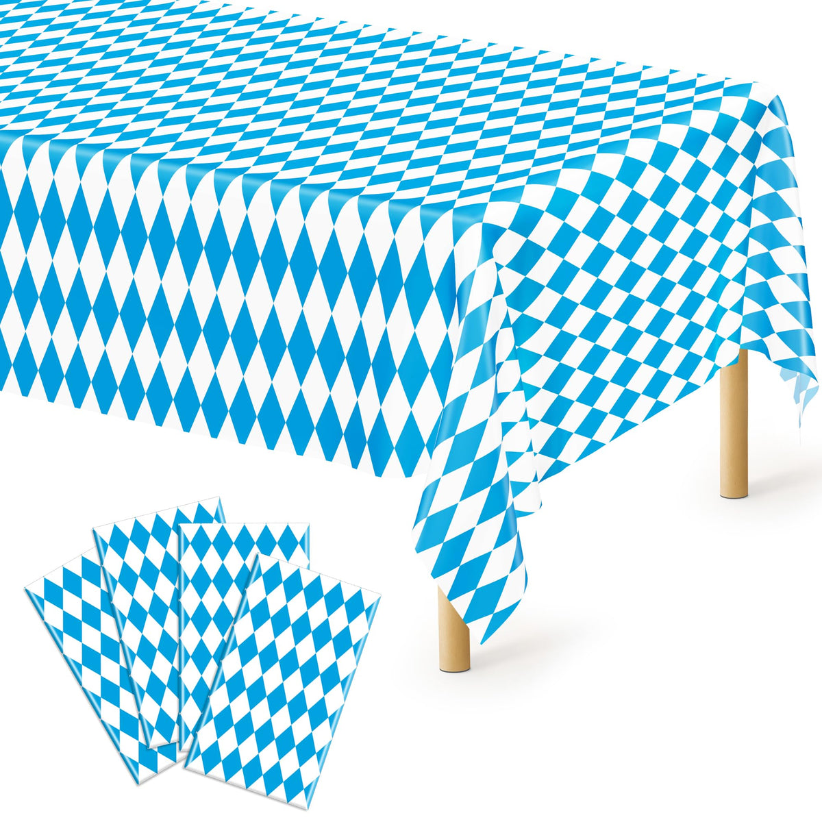3 Pack Thanksgiving Tablecloths, 108" x 54" Disposable Turkey Table Cloth