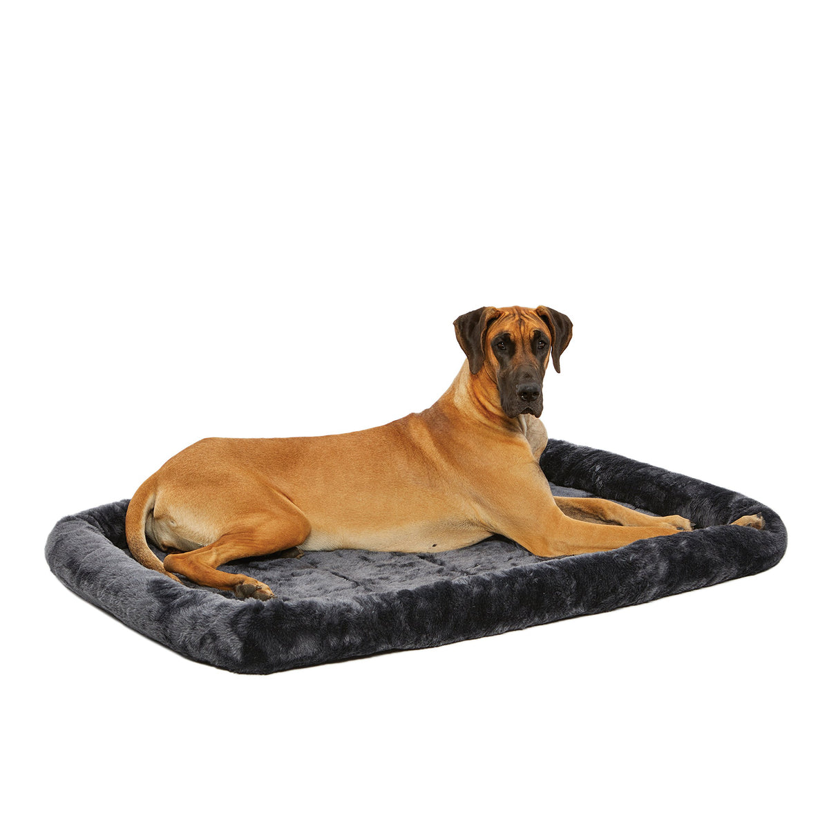 MidWest Homes for Pets QuietTime Dog Bed - White Fleece Bolster, Ultra-Soft and Machine Washable, Fits 42-Inch Crates and Carriers, for Large Breed Dogs