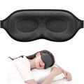 MZOO Luxury Sleep Mask for Women Men Patented Light Blocking Design | Zero Eye Pressure, 3D Contoured Sleeping Mask for Side Sleeper, Breathable, Adjustable, for Travel, Black