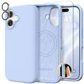 GolbinBox Magnetic for iPhone 16 Pro Max Case, Silicone Cover, Chalk Pink
