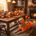 FLAdorepet Halloween Large Dog Pumpkin Costume Outfits Party Dress Up,3XL