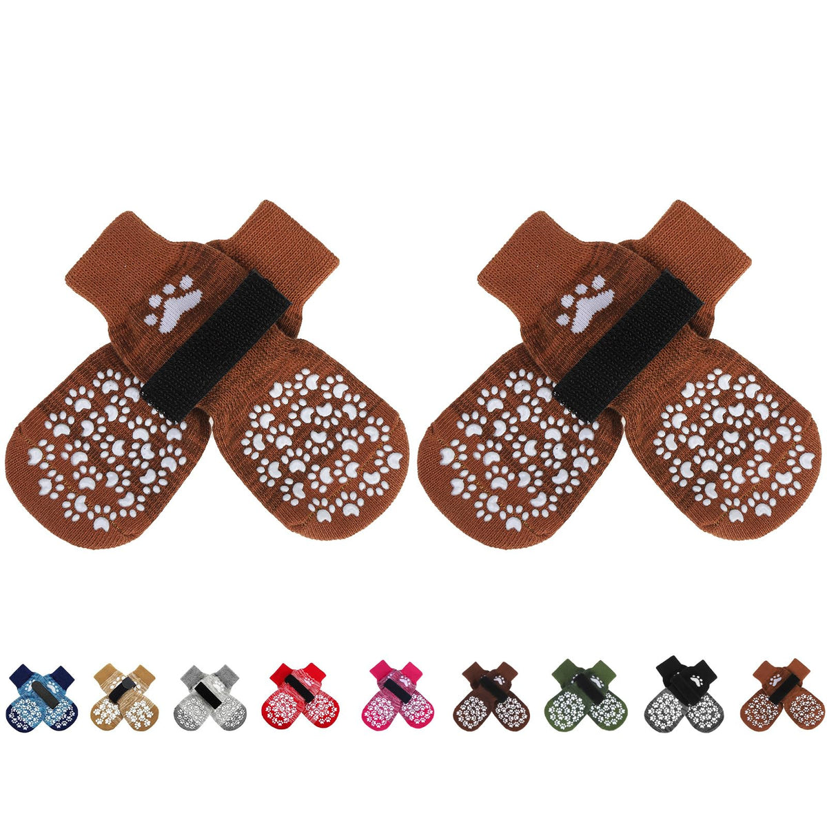 Anti Slip Dog Socks to Prevent Licking Paws, Dog Shoes for Hot Pavement, Dog Booties for Small Medium Large Senior Dogs, Traction Control Boots & Paw Protectors for Hardwood Floors