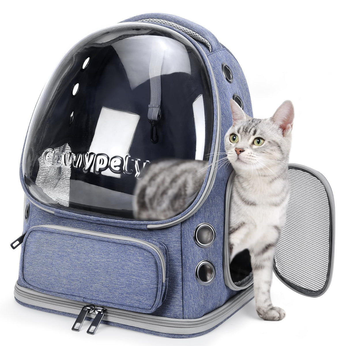Cawypety Cat Backpack Carrier Large Space Bubble Backpack up to 12lbs Pink