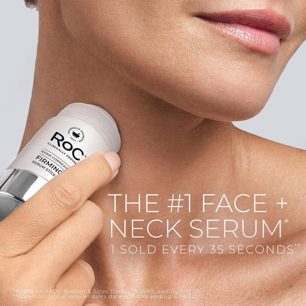 RoC Derm Correxion Retinol Firming Serum Stick with Antioxidants to Visibly Tighten and Firm Wrinkles and Laugh Lines For Men and Women + Retinol Eye Cream Packette, 1.0 oz (Packaging May Vary)