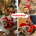 Santa Dog Costume, Dog Christmas Outfit, Riding Pet Costume, Size M