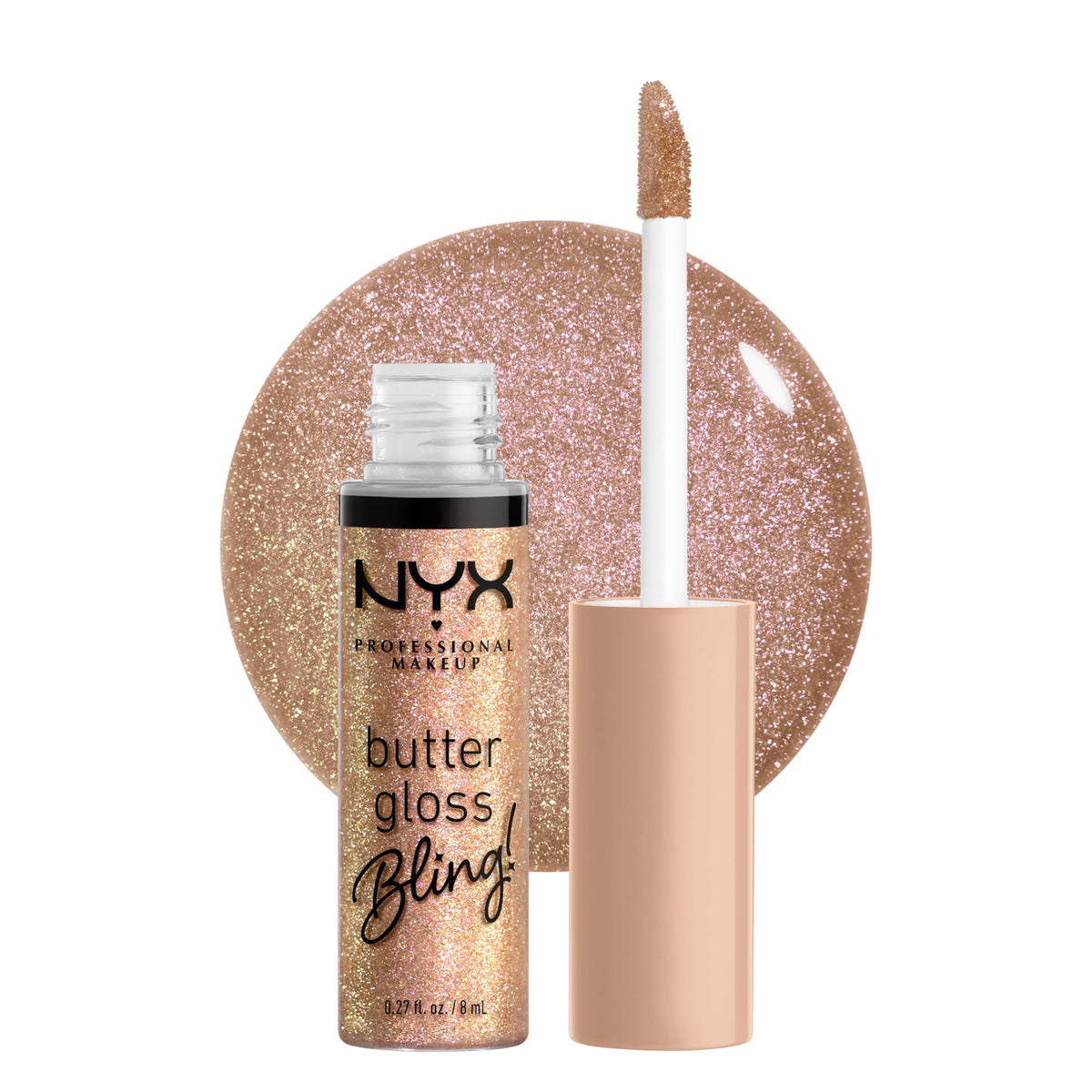 NYX PROFESSIONAL MAKEUP Butter Gloss, Non-Sticky Lip Gloss - Sugar Glass (Clear), Pack Of 3