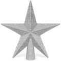Christmas Tree Star Topper, 8" Gold Glitter Xmas Star Tree Decorations, 3D