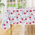 Rectangle Waterproof Vinyl Table Cloth, Wipeable Tablecloth with Flannel Backing, Plastic Table Cover for Fall, Thanksgiving (Pumpkin, 52" x 70")
