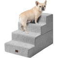EHEYCIGA Dog Stairs for Bed 18" H, 4-Step Dog Steps for High Bed, Pet Steps for Small Dogs and Cats, Non-Slip Balanced Pet Ramp Indoor, Grey