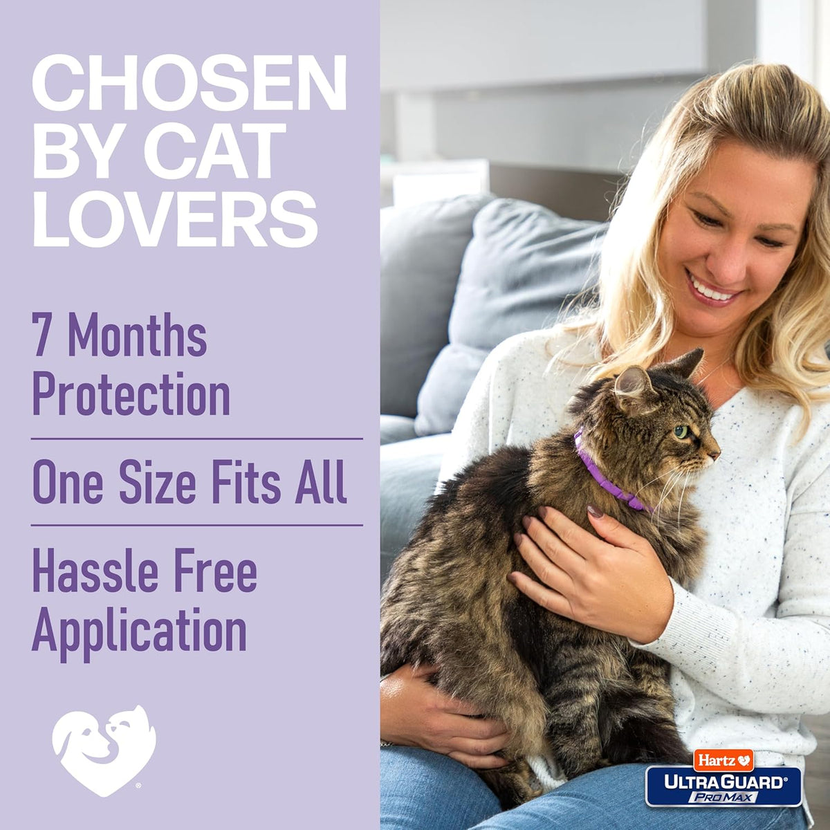 Hartz UltraGuard ProMax Flea & Tick Collar for Cats & Kittens I 14 Months Protection I Soft & Comfortable | Kills Fleas, Ticks, and Larvae I 2 Pack