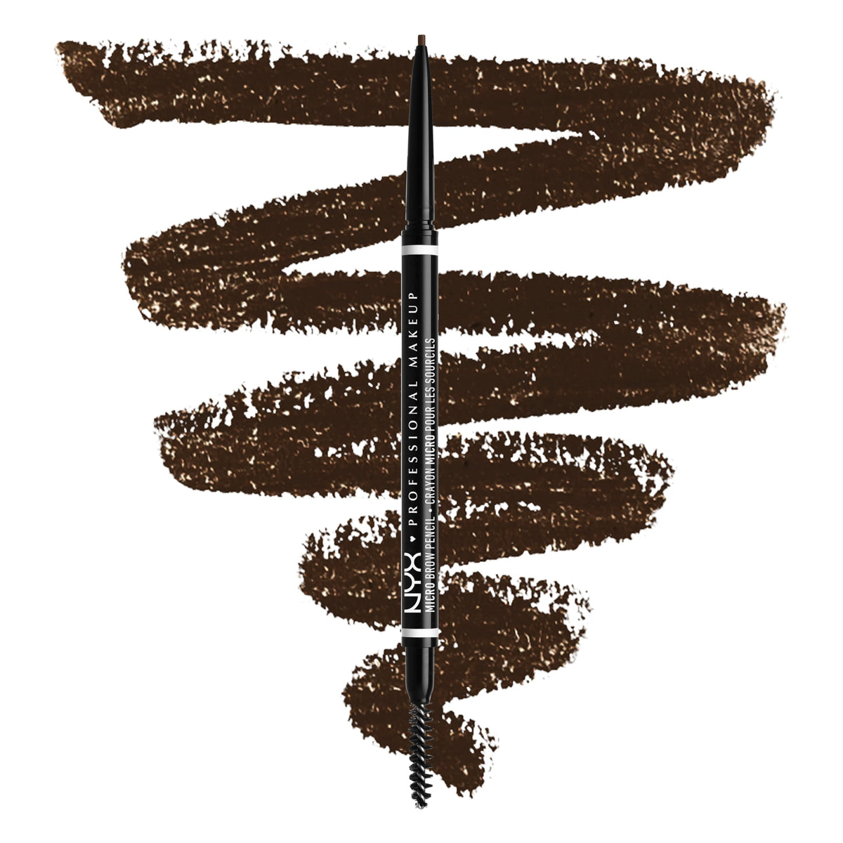 NYX PROFESSIONAL MAKEUP Micro Brow Pencil, Precise Eyebrow Pencil - Black