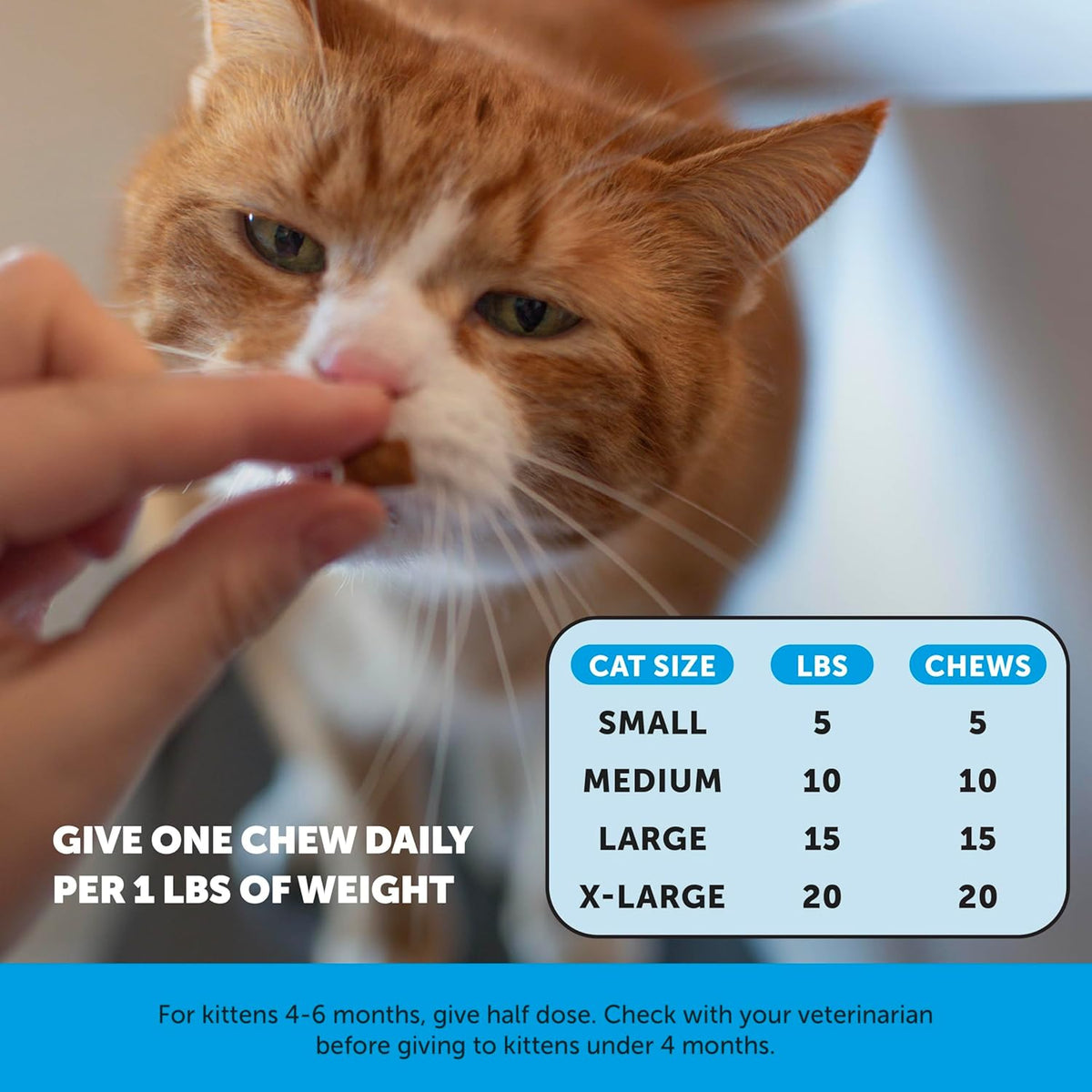 Cat Skin & Coat Supplement Crunchy Creamy Chews - Salmon Oil for Cats Omega 3 Itchy Dry Skin Relief - Feline Shedding Control - Biotin Vitamins for Indoor Cats Shiny Soft Coat (30-Day Supply)
