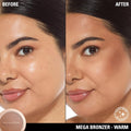 Revolution Mega Bronzer Powder, Warm | Matte Finish, Buildable Sculpting & All-Over Glow for Light to Deep Skin Tones, Vegan & Cruelty-Free, 0.52 oz