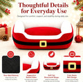Jetec 26" Christmas Dog Bed, Santa Belt Small Pet Bed for Dogs Cats