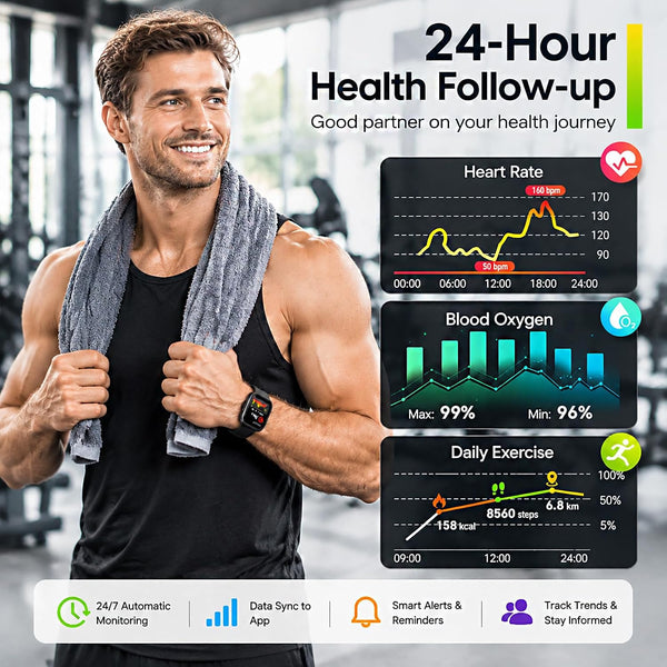 Smart Watch for Men/Women, Fitness Tracker with 120+ Sport Modes