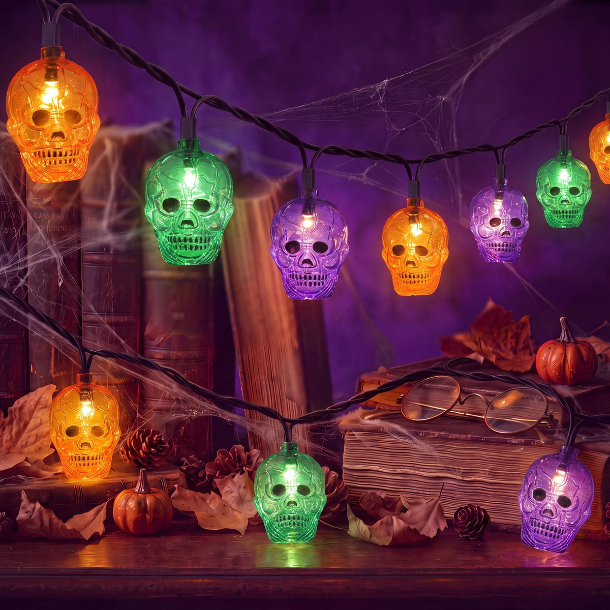 8.5 FT Fall String Lights with 10 LED 3D Acorn Plug in Autumn Décor Lights