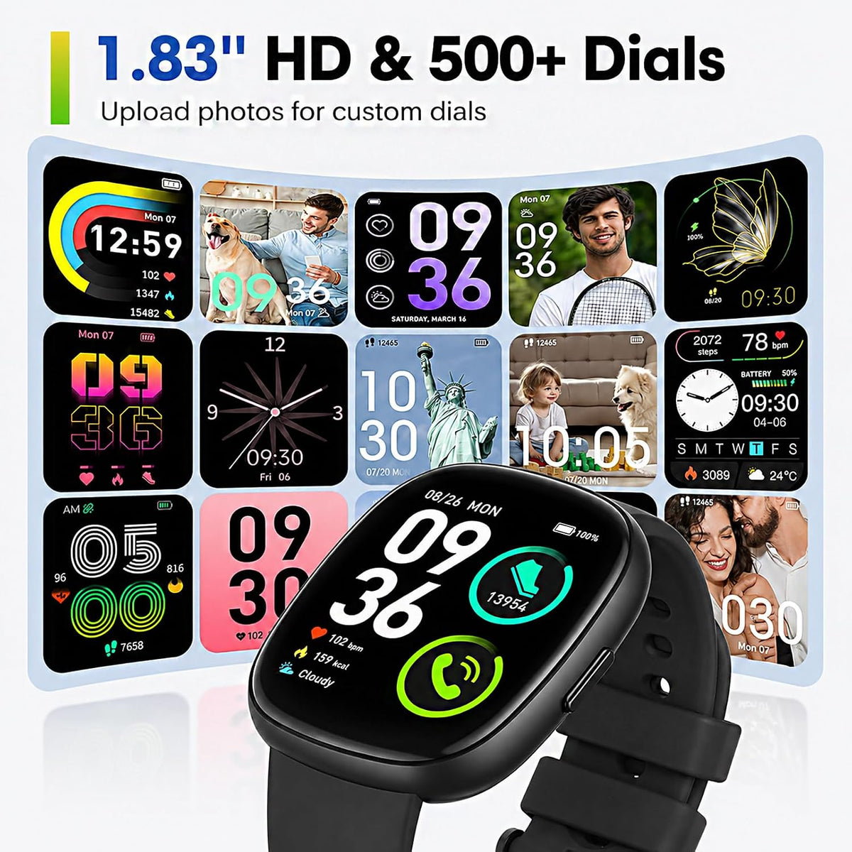 Smart Watch for Men/Women, Fitness Tracker with 120+ Sport Modes