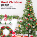 Mini Christmas Ornaments 24pcs, Miniature Christmas Tree Ornaments Set
