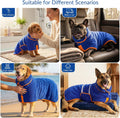 Dog Bathrobe, Super Absorbent for Small to Large Dogs, Dark Blue XL | Dog Robes with Soft Fleece, Warm & Cozy, Adjustable Fit, and Quick Drying Coat for Baths Swimming and Grooming