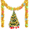 16.4 ft Christmas Tinsel Garland with Light, Multicolor, Red and Green