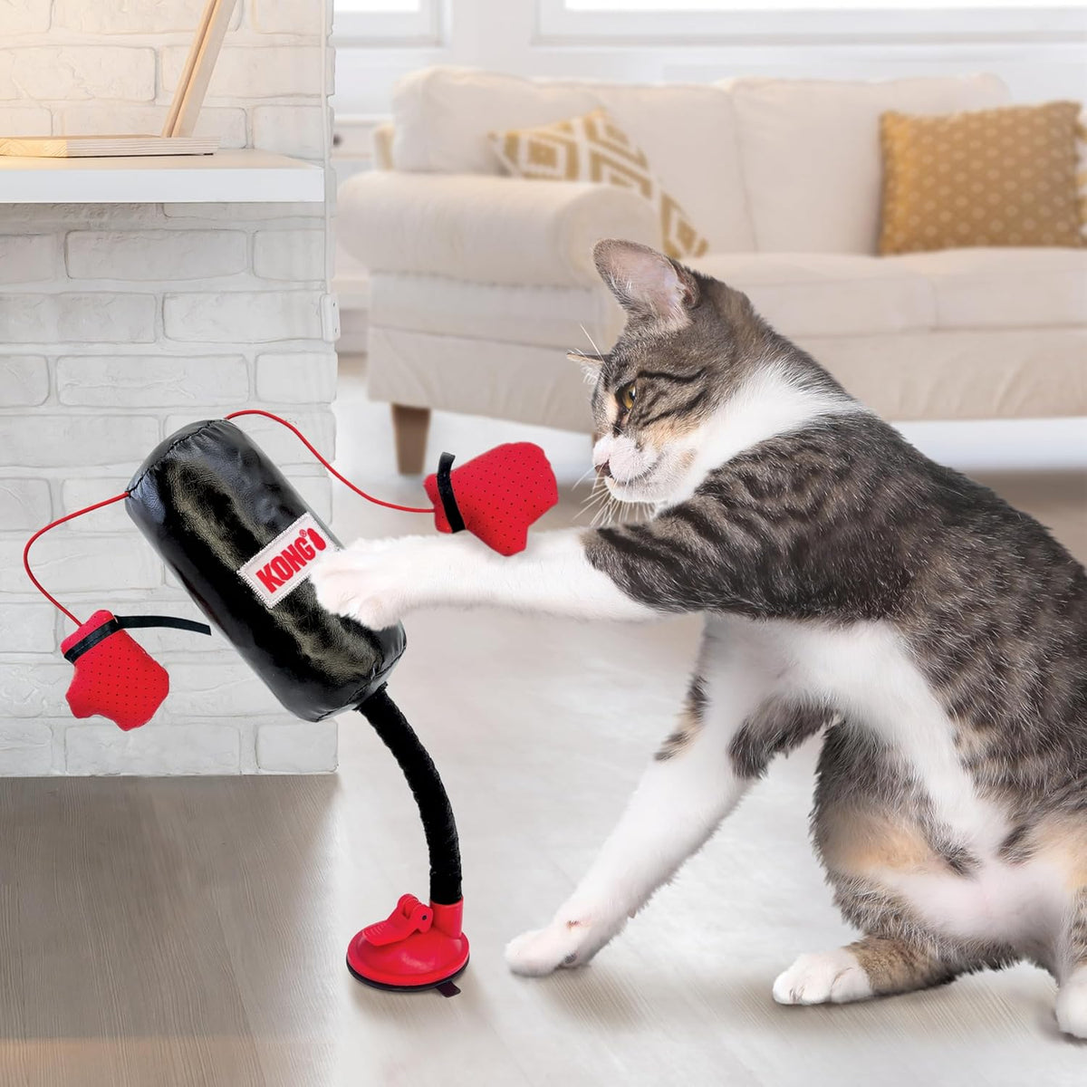 Kong Connects Punching Bag with Boxing Gloves Filled with Catnip