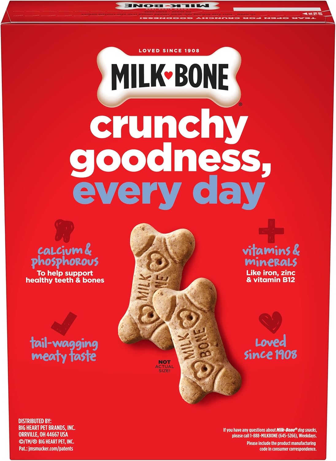 Milk-Bone Crunchy Small Dog Treats, 24 Oz. Box, Original Beef Flavor
