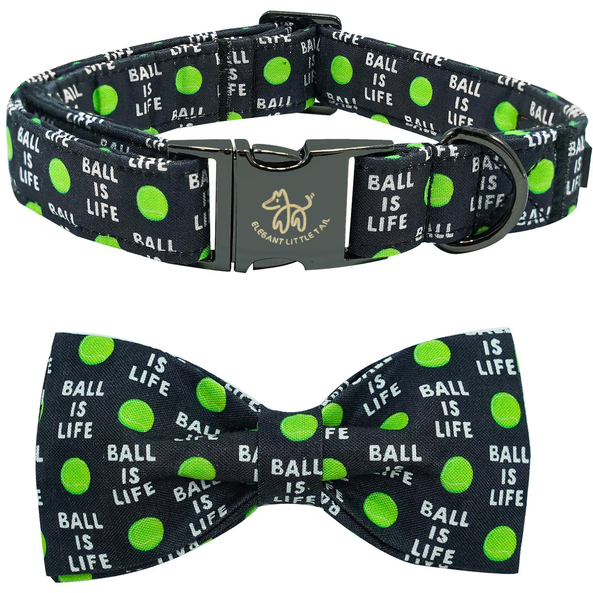Fall Dog Collar with Bow, Black and Orange Print Fall Pet Collars Small